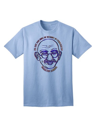 Ghandi Adult T-Shirt - Empowering Design for Unyielding Resilience-Mens T-shirts-TooLoud-Light-Blue-Small-Davson Sales