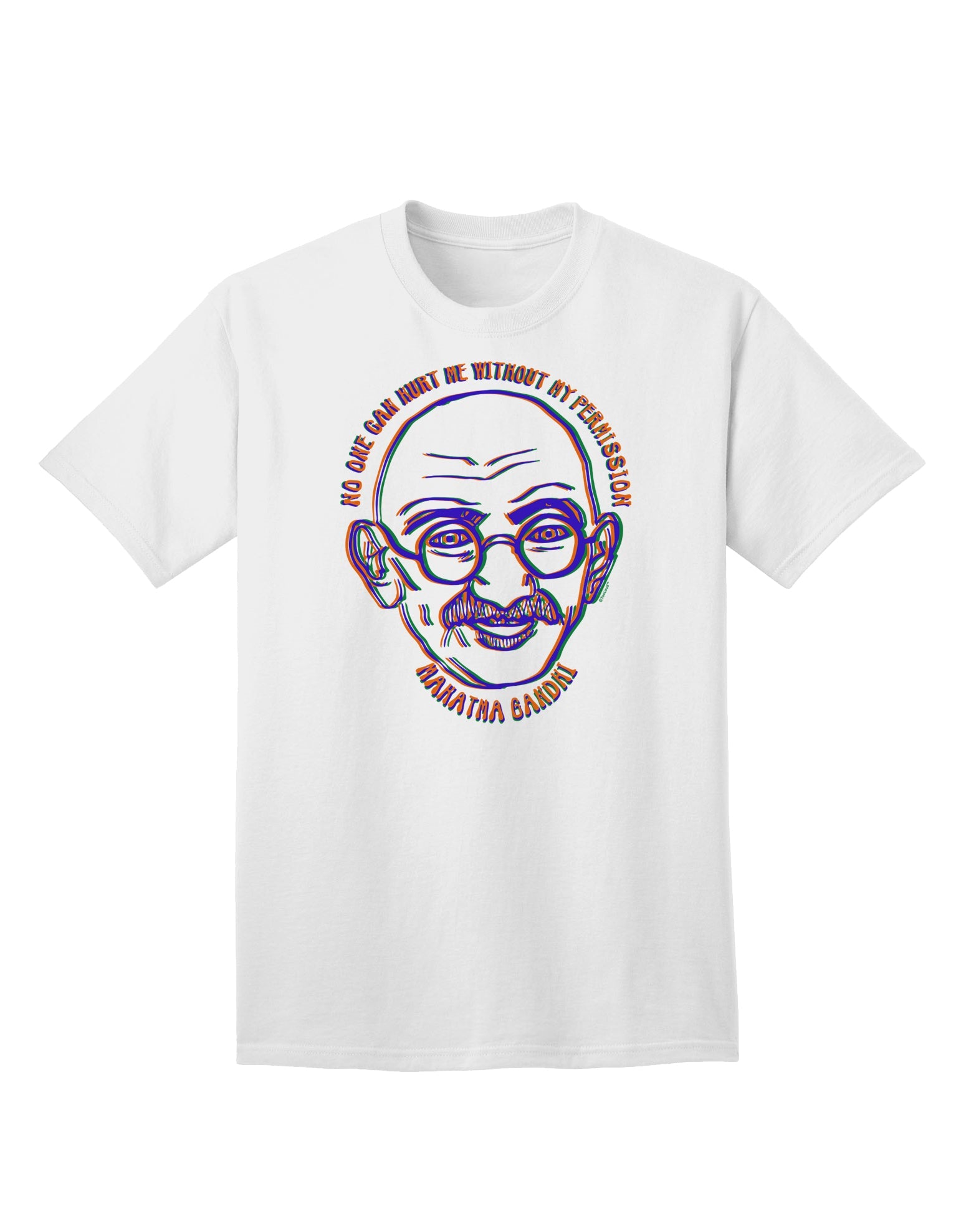 Ghandi Adult T-Shirt - Empowering Design for Unyielding Resilience-Mens T-shirts-TooLoud-White-Small-Davson Sales