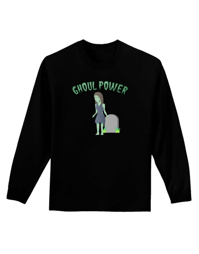 Ghoul Power - Funny Halloween Adult Long Sleeve Dark T-Shirt-TooLoud-Black-Small-Davson Sales