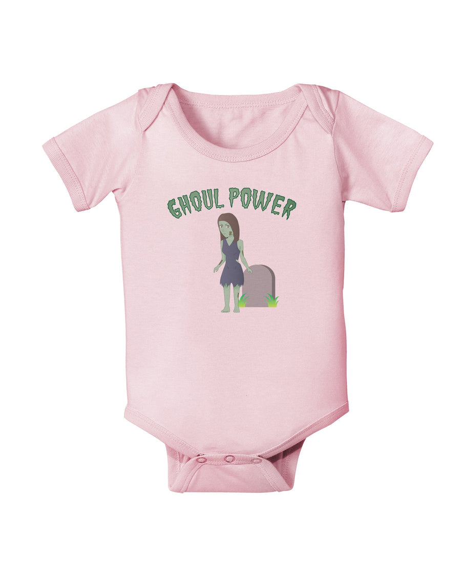 Ghoul Power - Funny Halloween Baby Romper Bodysuit-Baby Romper-TooLoud-White-06-Months-Davson Sales