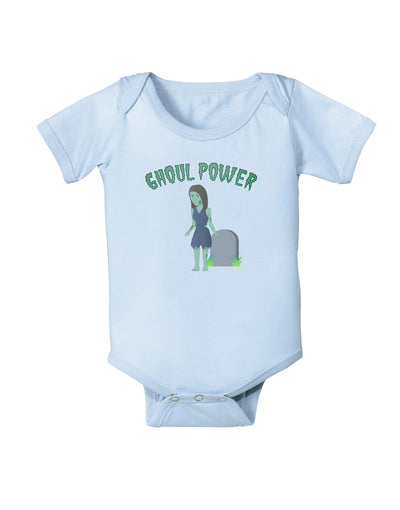 Ghoul Power - Funny Halloween Baby Romper Bodysuit-Baby Romper-TooLoud-Light-Blue-06-Months-Davson Sales