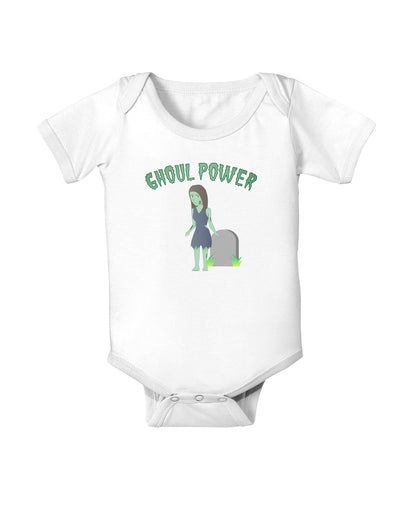 Ghoul Power - Funny Halloween Baby Romper Bodysuit-Baby Romper-TooLoud-White-06-Months-Davson Sales