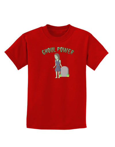 Ghoul Power - Funny Halloween Childrens Dark T-Shirt-Childrens T-Shirt-TooLoud-Red-X-Small-Davson Sales