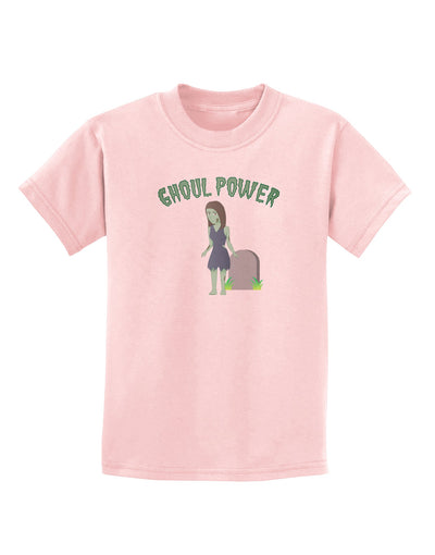 Ghoul Power - Funny Halloween Childrens T-Shirt-Childrens T-Shirt-TooLoud-PalePink-X-Small-Davson Sales