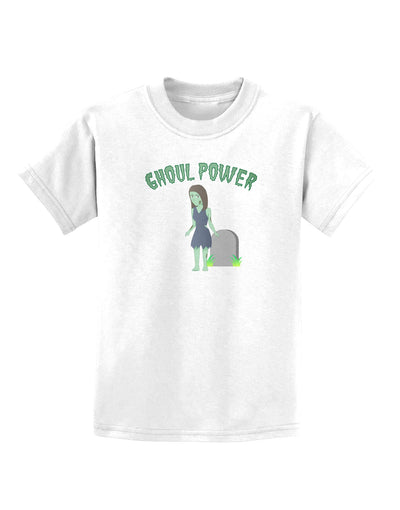 Ghoul Power - Funny Halloween Childrens T-Shirt-Childrens T-Shirt-TooLoud-White-X-Small-Davson Sales