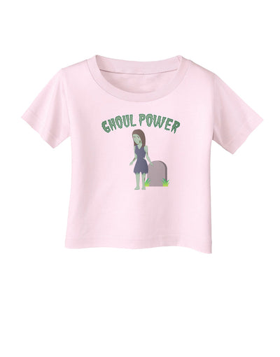 Ghoul Power - Funny Halloween Infant T-Shirt-Infant T-Shirt-TooLoud-Light-Pink-06-Months-Davson Sales