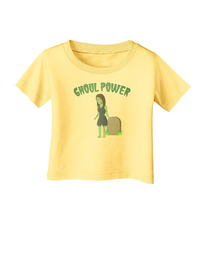 Ghoul Power - Funny Halloween Infant T-Shirt-Infant T-Shirt-TooLoud-Daffodil-Yellow-06-Months-Davson Sales