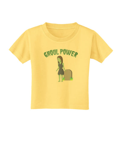 Ghoul Power - Funny Halloween Toddler T-Shirt-Toddler T-Shirt-TooLoud-Daffodil-Yellow-2T-Davson Sales