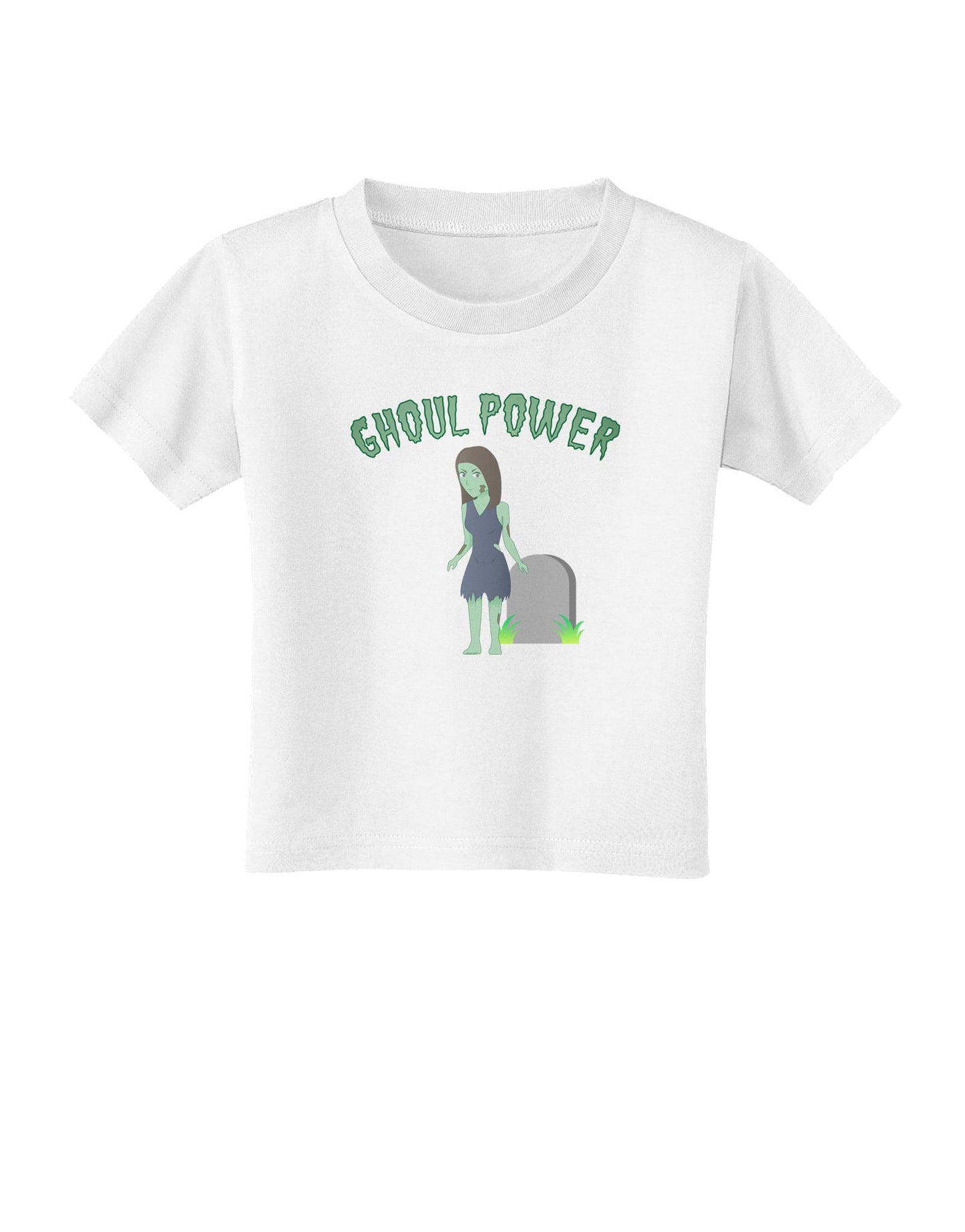 Ghoul Power - Funny Halloween Toddler T-Shirt-Toddler T-Shirt-TooLoud-White-2T-Davson Sales