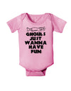 Ghouls Just Wanna Have Fun Baby Romper Bodysuit-Baby Romper-TooLoud-Pink-06-Months-Davson Sales