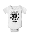 Ghouls Just Wanna Have Fun Baby Romper Bodysuit White 18 Months Toolou