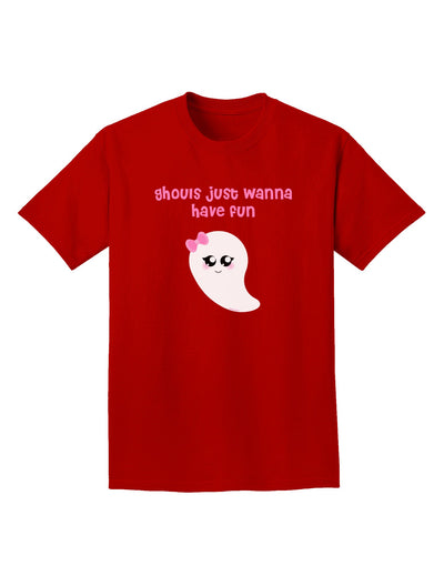 Ghouls Just Wanna Have Fun Cute Ghost - Halloween Adult Dark T-Shirt-Mens T-Shirt-TooLoud-Red-Small-Davson Sales