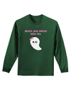 Ghouls Just Wanna Have Fun Cute Ghost - Halloween Adult Long Sleeve Dark T-Shirt-TooLoud-Dark-Green-Small-Davson Sales