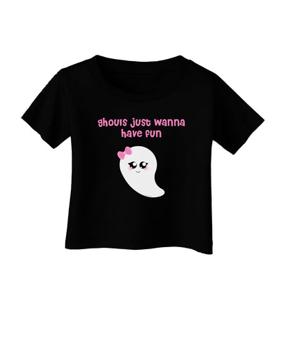 Ghouls Just Wanna Have Fun Cute Ghost - Halloween Infant T-Shirt Dark-Infant T-Shirt-TooLoud-Black-06-Months-Davson Sales