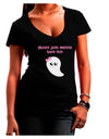 Ghouls Just Wanna Have Fun Cute Ghost - Halloween Juniors V-Neck Dark T-Shirt-Womens V-Neck T-Shirts-TooLoud-Black-Juniors Fitted Small-Davson Sales