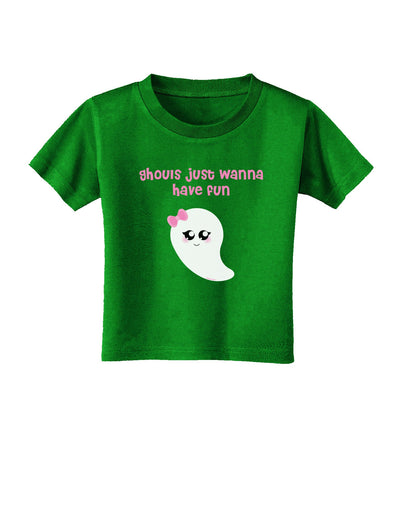 Ghouls Just Wanna Have Fun Cute Ghost - Halloween Toddler T-Shirt Dark-Toddler T-Shirt-TooLoud-Royal-Blue-2T-Davson Sales