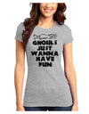 Ghouls Just Wanna Have Fun Juniors Petite T-Shirt-Womens T-Shirt-TooLoud-Ash-Gray-Juniors Fitted X-Small-Davson Sales
