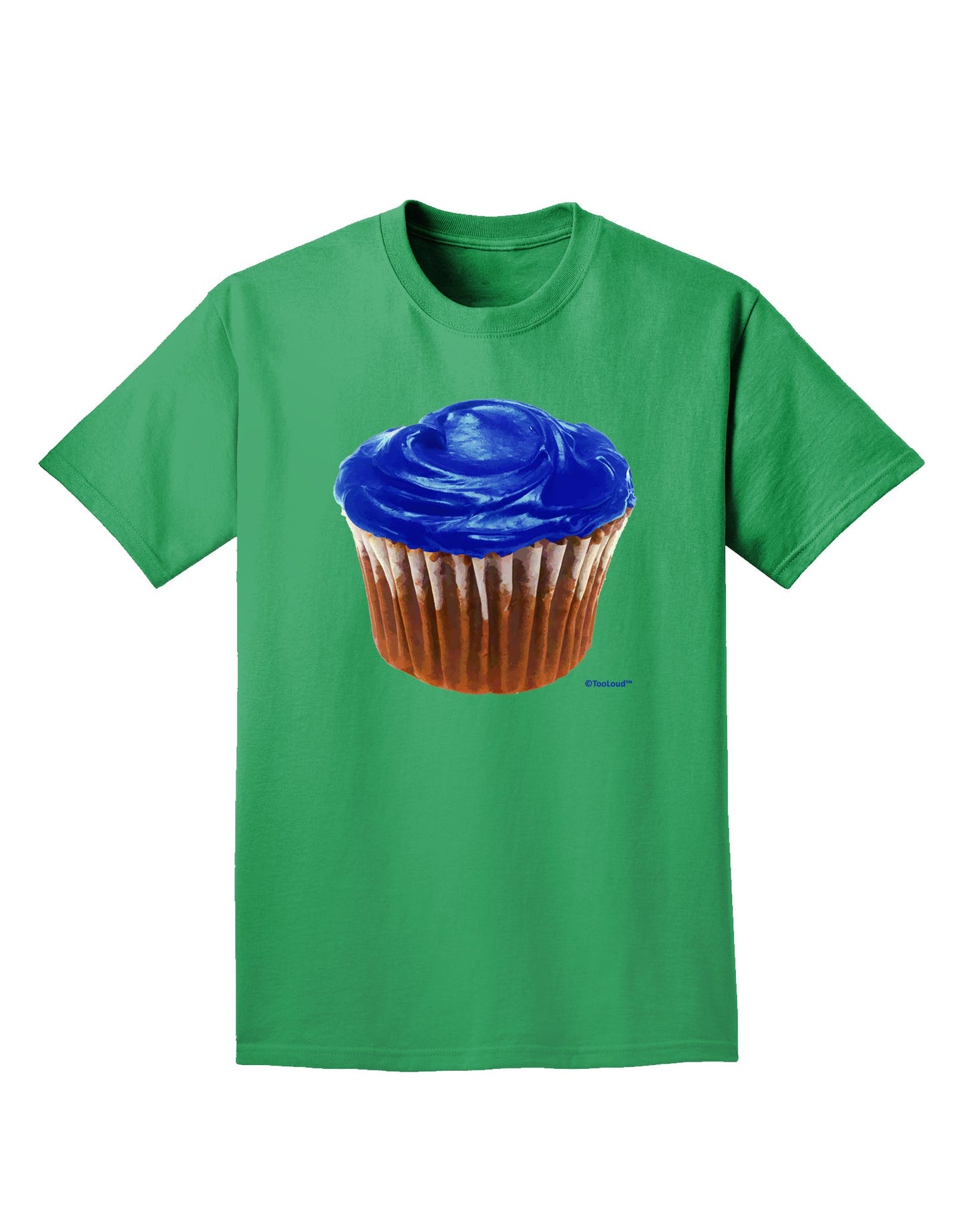 Giant Bright Blue Cupcake Adult Dark T-Shirt by TooLoud-Mens T-Shirt-TooLoud-Kelly-Green-Small-Davson Sales