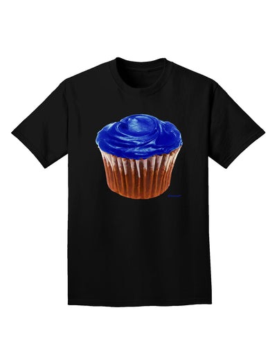 Giant Bright Blue Cupcake Adult Dark T-Shirt by TooLoud-Mens T-Shirt-TooLoud-Black-Small-Davson Sales