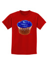 Giant Bright Blue Cupcake Childrens Dark T-Shirt by TooLoud-Childrens T-Shirt-TooLoud-Red-X-Small-Davson Sales