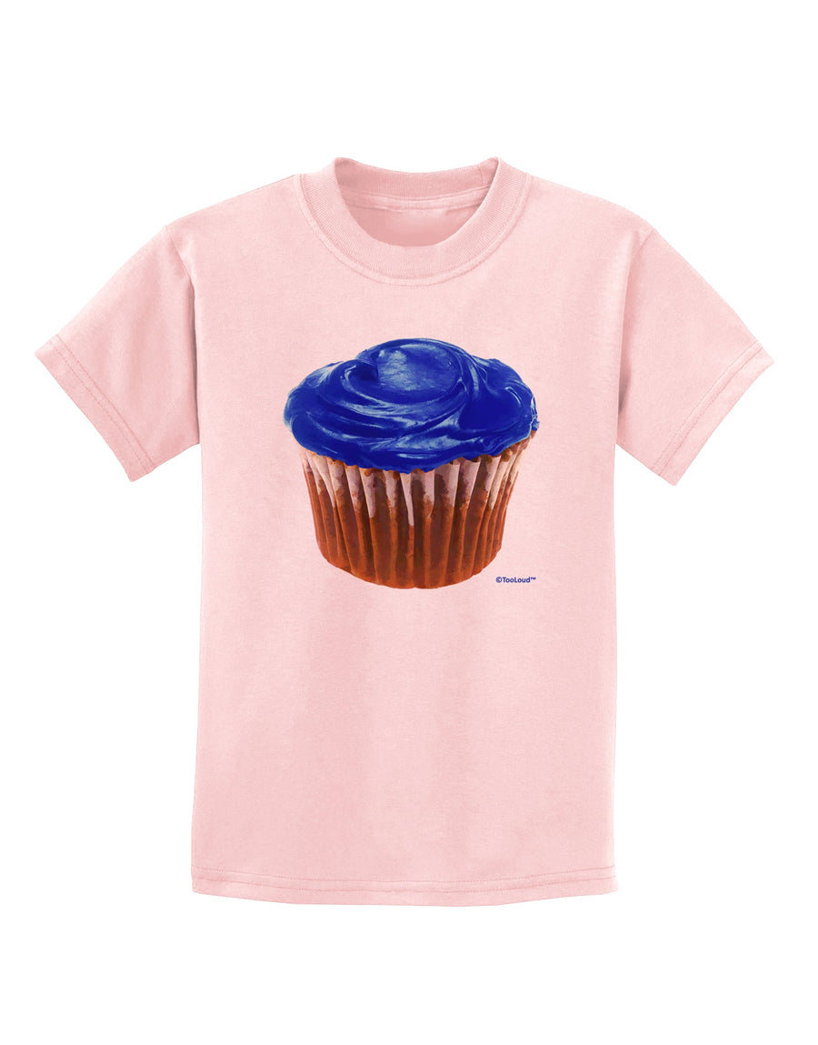 Giant Bright Blue Cupcake Childrens T-Shirt by TooLoud-Childrens T-Shirt-TooLoud-White-X-Small-Davson Sales