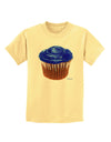 Giant Bright Blue Cupcake Childrens T-Shirt by TooLoud-Childrens T-Shirt-TooLoud-Daffodil-Yellow-X-Small-Davson Sales