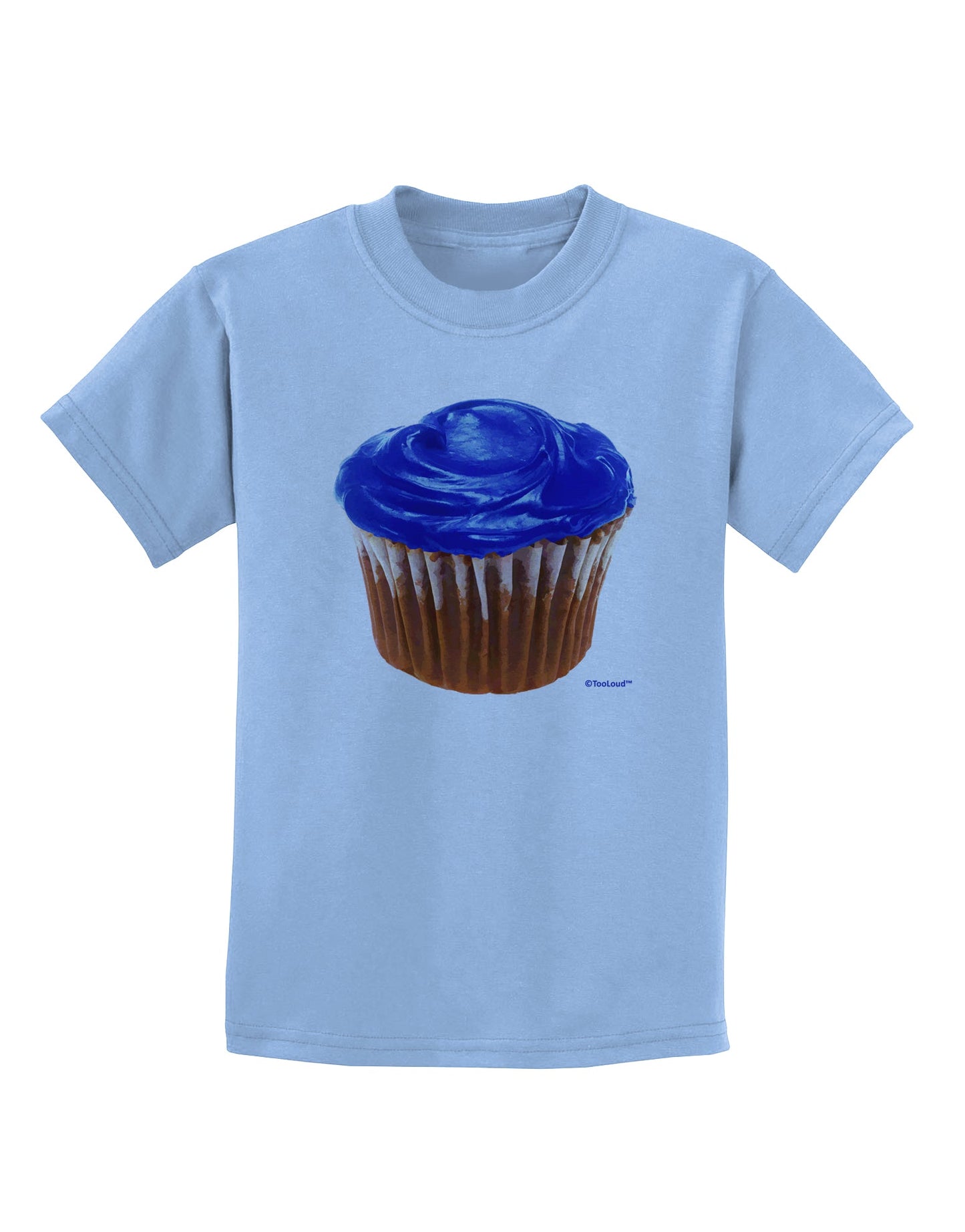 Giant Bright Blue Cupcake Childrens T-Shirt by TooLoud-Childrens T-Shirt-TooLoud-Light-Blue-X-Small-Davson Sales