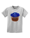 Giant Bright Blue Cupcake Childrens T-Shirt by TooLoud-Childrens T-Shirt-TooLoud-AshGray-X-Small-Davson Sales