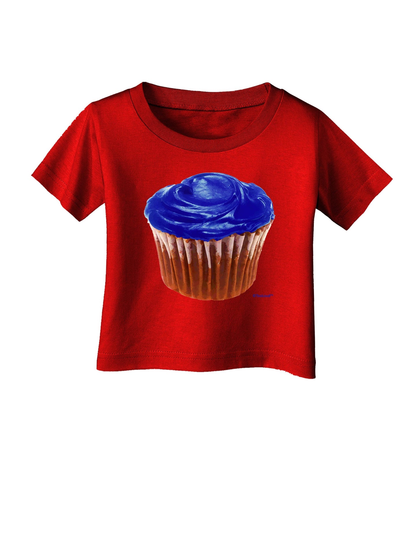 Giant Bright Blue Cupcake Infant T-Shirt Dark by TooLoud-Infant T-Shirt-TooLoud-Red-06-Months-Davson Sales