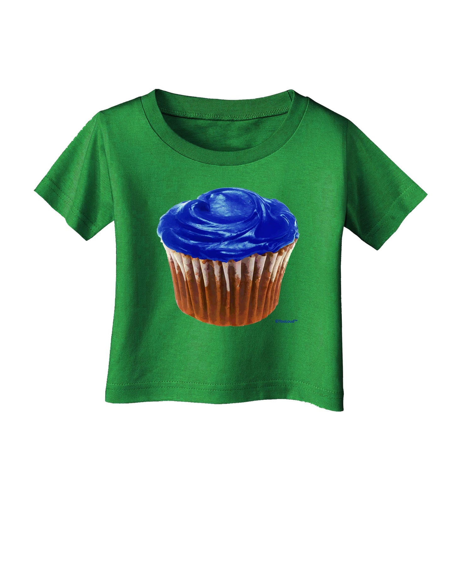 Giant Bright Blue Cupcake Infant T-Shirt Dark by TooLoud-Infant T-Shirt-TooLoud-Clover-Green-06-Months-Davson Sales