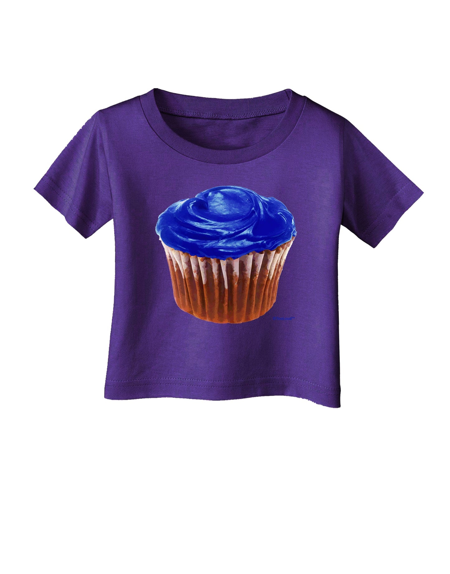 Giant Bright Blue Cupcake Infant T-Shirt Dark by TooLoud-Infant T-Shirt-TooLoud-Purple-06-Months-Davson Sales