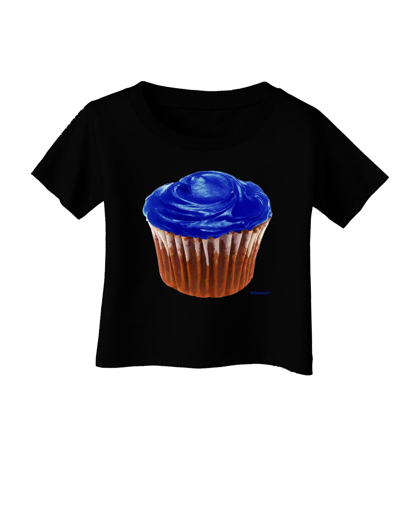 Giant Bright Blue Cupcake Infant T-Shirt Dark by TooLoud-Infant T-Shirt-TooLoud-Black-06-Months-Davson Sales