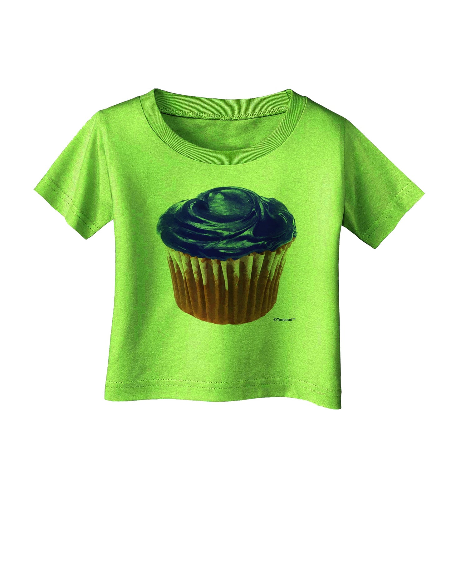 Giant Bright Blue Cupcake Infant T-Shirt by TooLoud-Infant T-Shirt-TooLoud-Lime-Green-06-Months-Davson Sales