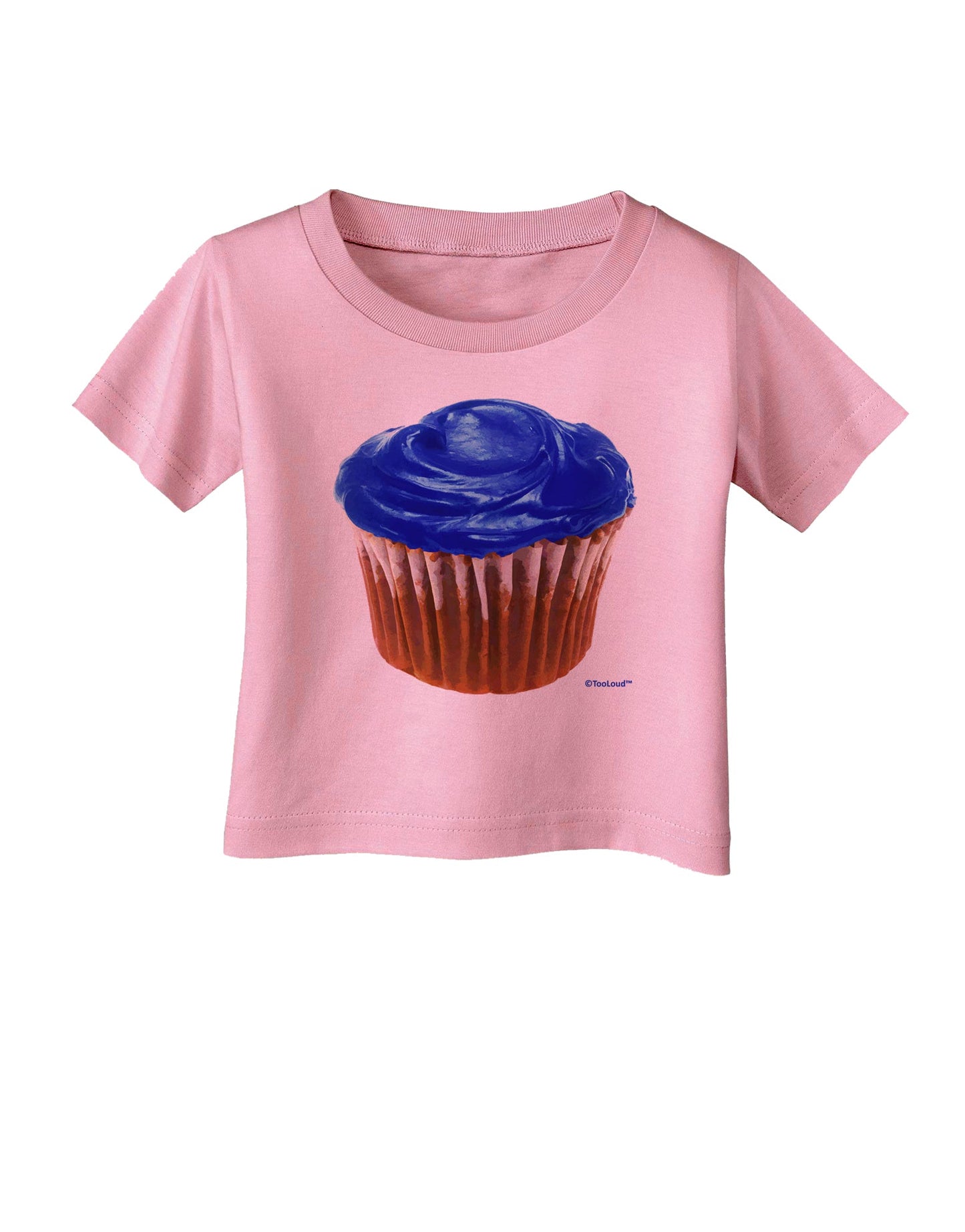 Giant Bright Blue Cupcake Infant T-Shirt by TooLoud-Infant T-Shirt-TooLoud-Candy-Pink-06-Months-Davson Sales