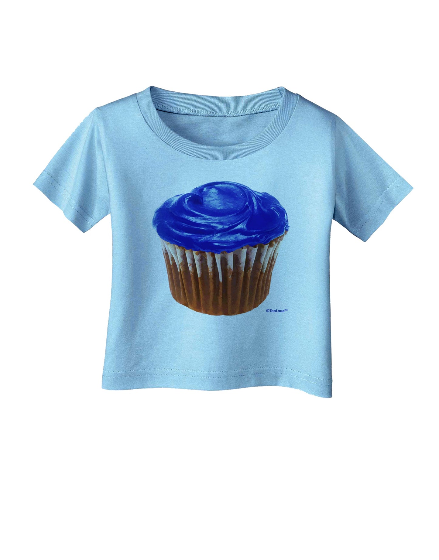 Giant Bright Blue Cupcake Infant T-Shirt by TooLoud-Infant T-Shirt-TooLoud-Aquatic-Blue-06-Months-Davson Sales