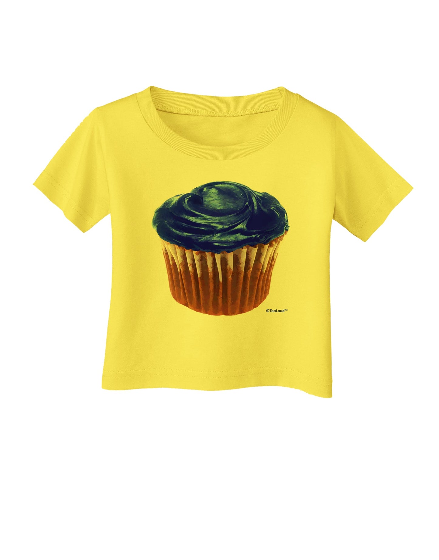 Giant Bright Blue Cupcake Infant T-Shirt by TooLoud-Infant T-Shirt-TooLoud-Yellow-06-Months-Davson Sales