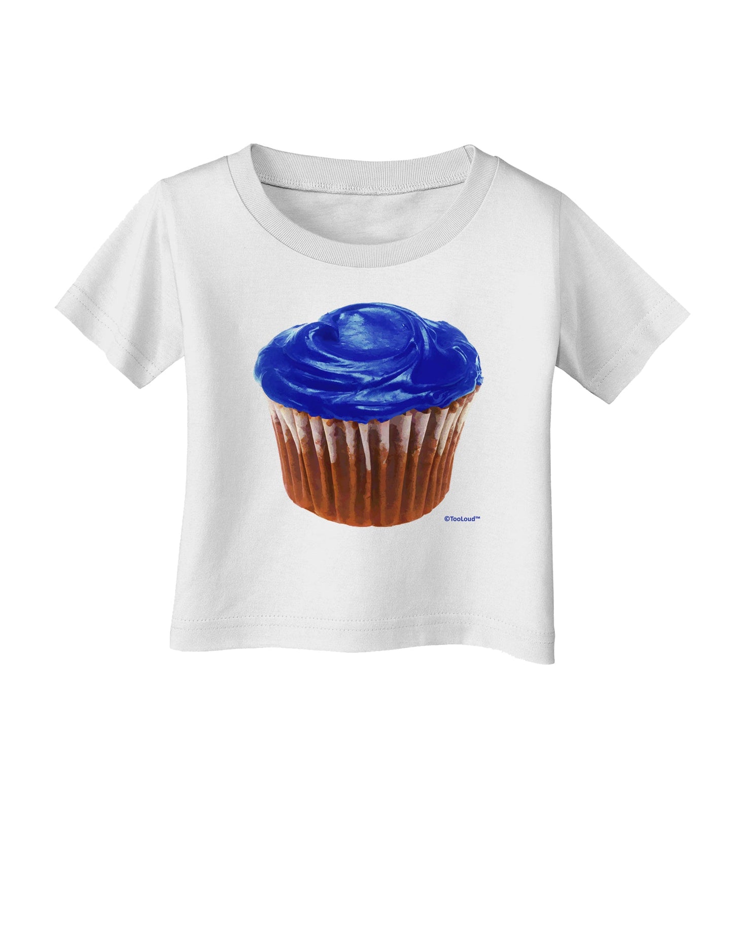 Giant Bright Blue Cupcake Infant T-Shirt by TooLoud-Infant T-Shirt-TooLoud-White-06-Months-Davson Sales