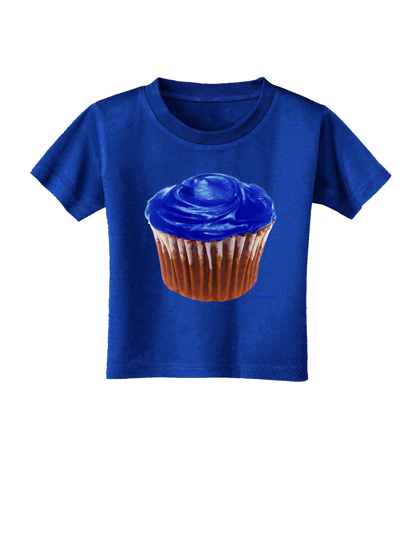 Giant Bright Blue Cupcake Toddler T-Shirt Dark by TooLoud-Toddler T-Shirt-TooLoud-Royal-Blue-2T-Davson Sales