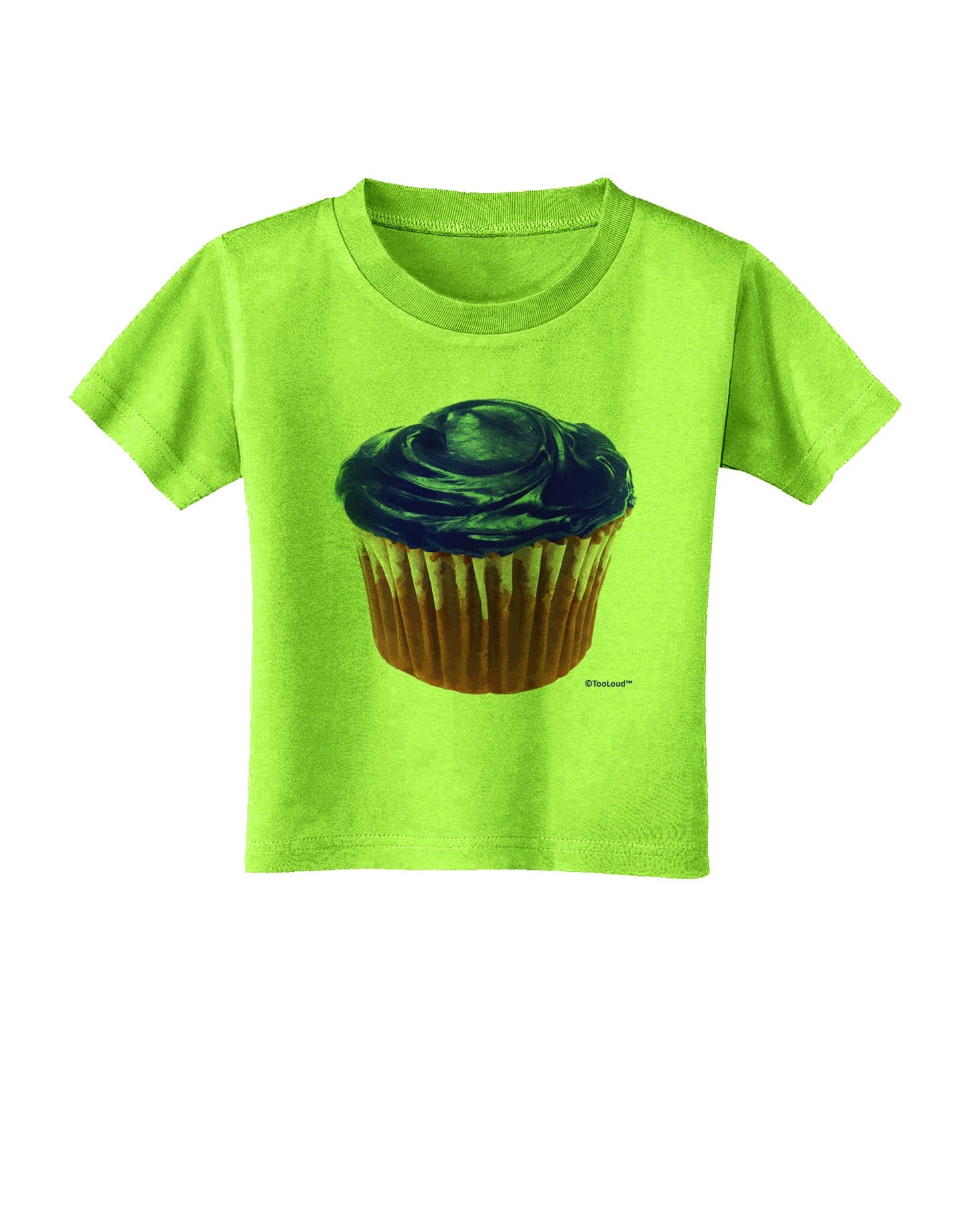 Giant Bright Blue Cupcake Toddler T-Shirt by TooLoud-Toddler T-Shirt-TooLoud-Lime-Green-2T-Davson Sales