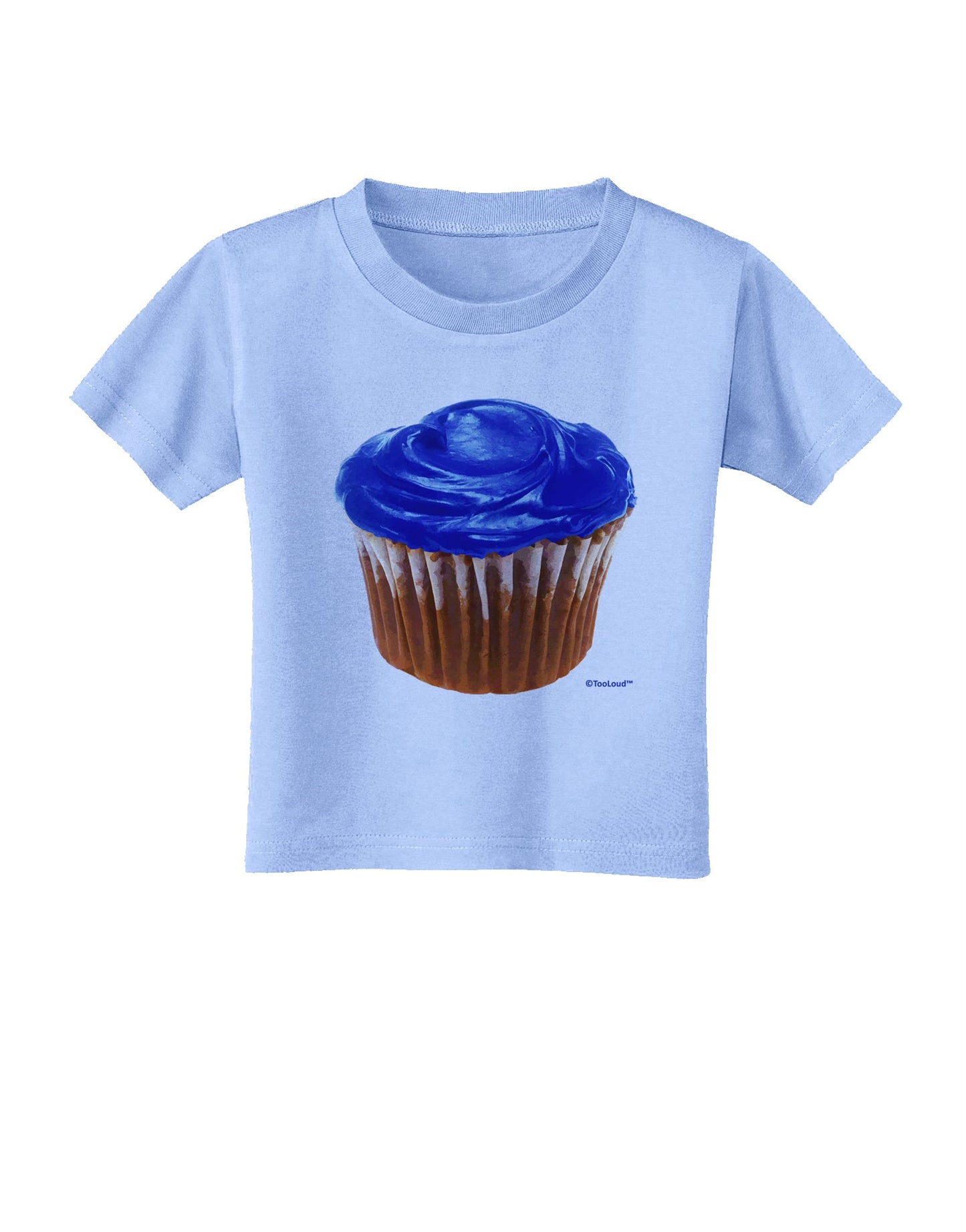 Giant Bright Blue Cupcake Toddler T-Shirt by TooLoud-Toddler T-Shirt-TooLoud-Aquatic-Blue-2T-Davson Sales