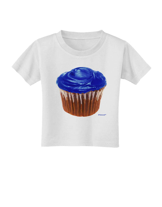 Giant Bright Blue Cupcake Toddler T-Shirt by TooLoud-Toddler T-Shirt-TooLoud-White-2T-Davson Sales