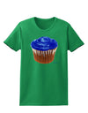 Giant Bright Blue Cupcake Womens Dark T-Shirt by TooLoud-Womens T-Shirt-TooLoud-Kelly-Green-X-Small-Davson Sales