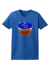 Giant Bright Blue Cupcake Womens Dark T-Shirt by TooLoud-Womens T-Shirt-TooLoud-Royal-Blue-X-Small-Davson Sales