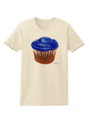 Giant Bright Blue Cupcake Womens T-Shirt by TooLoud-Womens T-Shirt-TooLoud-Natural-X-Small-Davson Sales