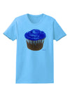 Giant Bright Blue Cupcake Womens T-Shirt by TooLoud-Womens T-Shirt-TooLoud-Aquatic-Blue-X-Small-Davson Sales