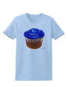 Giant Bright Blue Cupcake Womens T-Shirt by TooLoud-Womens T-Shirt-TooLoud-Light-Blue-X-Small-Davson Sales