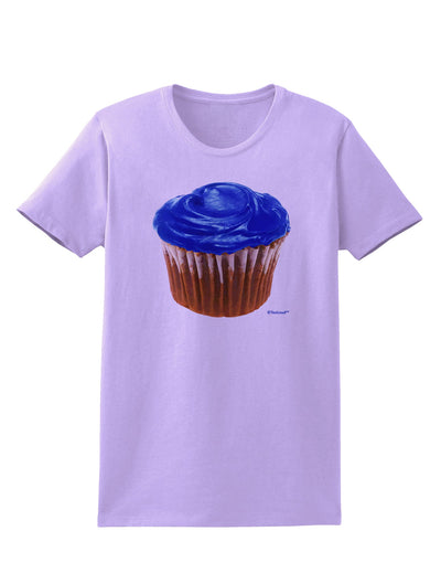 Giant Bright Blue Cupcake Womens T-Shirt by TooLoud-Womens T-Shirt-TooLoud-Lavender-X-Small-Davson Sales