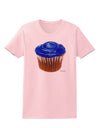 Giant Bright Blue Cupcake Womens T-Shirt by TooLoud-Womens T-Shirt-TooLoud-PalePink-X-Small-Davson Sales