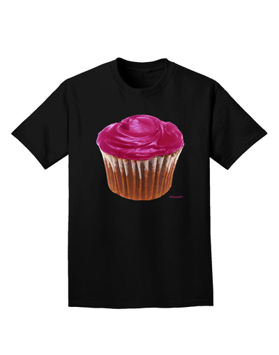 Giant Bright Pink Cupcake Adult Dark T-Shirt by TooLoud-Mens T-Shirt-TooLoud-Black-Small-Davson Sales