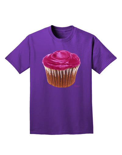 Giant Bright Pink Cupcake Adult Dark T-Shirt by TooLoud-Mens T-Shirt-TooLoud-Purple-Small-Davson Sales